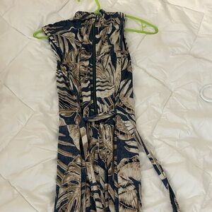 Blue and white jumpsuit